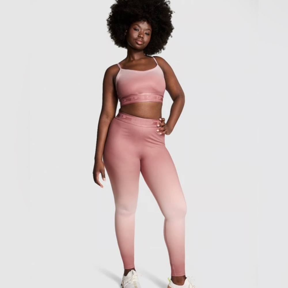 NWT PINK Victoria’s Secret XXL rose ombré leggings - Picture 2 of 10